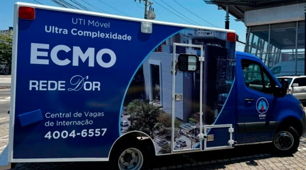 Rede D’Or adquire superambulância com suporte de ECMO para atender pacientes críticos